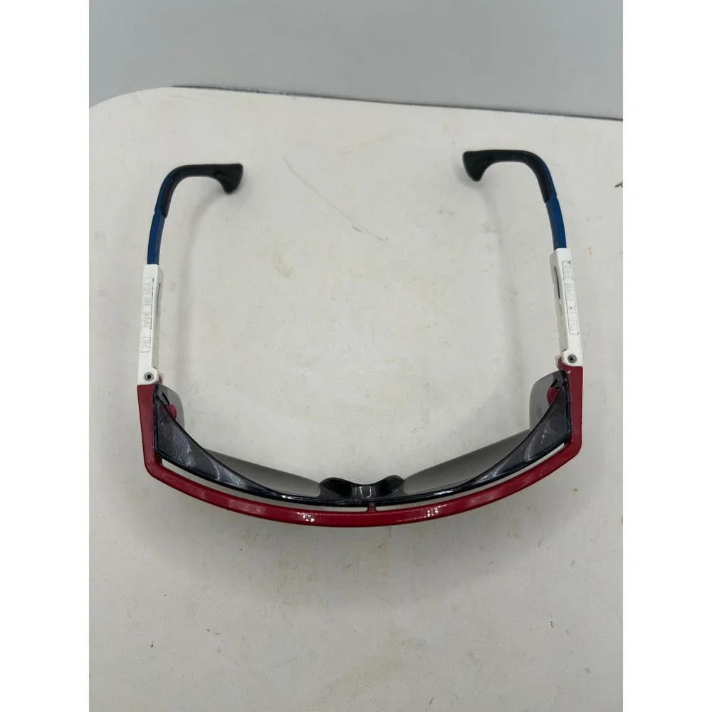 Vintage Uvex Patriot Safety Sunglasses Red White Blue Wrap Shield Made in USA